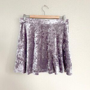 🦋 5 for $25 Topshop Silver Crushed Velvet Mini Party Skirt US Size 10 Y2K
